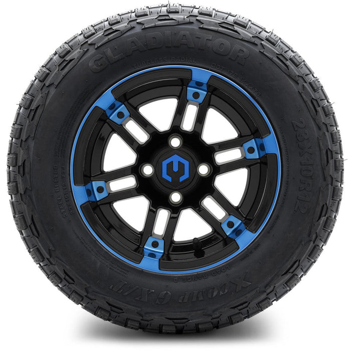 MODZ 12' Aftershock Blue & Black - Tire and Wheel Combo