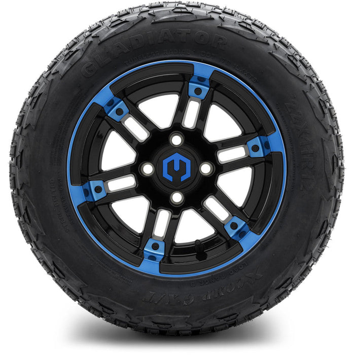 MODZ 12' Aftershock Blue & Black - Tire and Wheel Combo