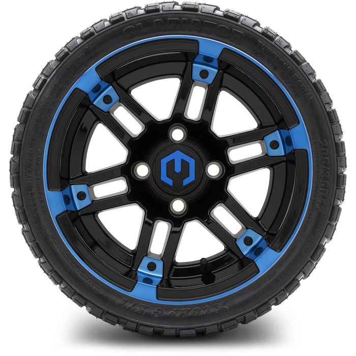 MODZ 12' Aftershock Blue & Black - Tire and Wheel Combo