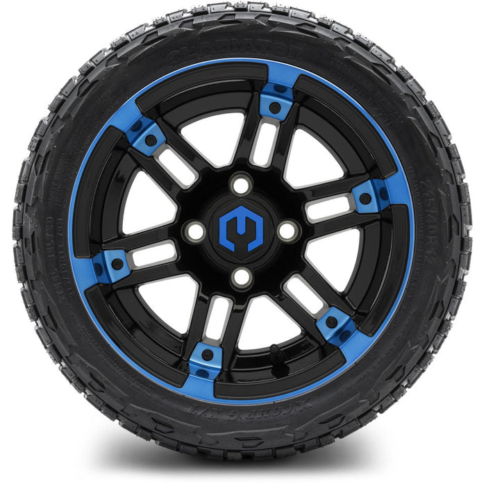MODZ 12' Aftershock Blue & Black - Tire and Wheel Combo
