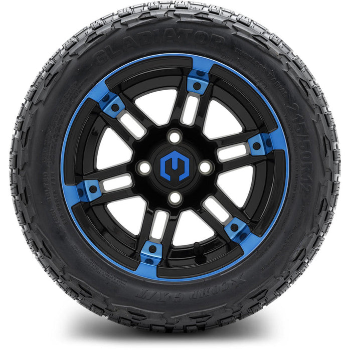 MODZ 12' Aftershock Blue & Black - Tire and Wheel Combo