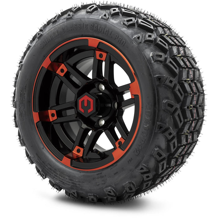 MODZ 12' Aftershock Red & Black - Tire and Wheel Combo