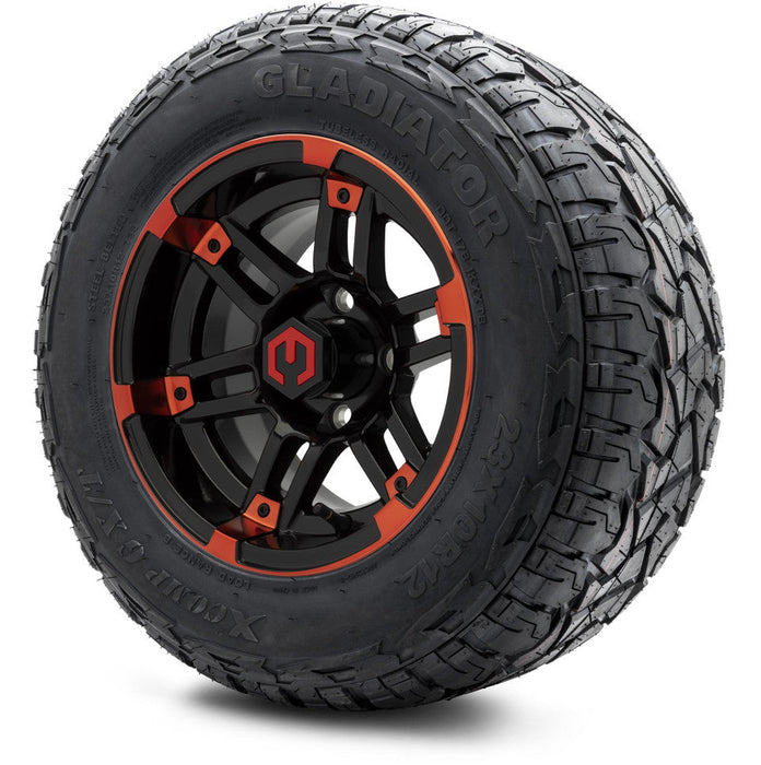 MODZ 12' Aftershock Red & Black - Tire and Wheel Combo