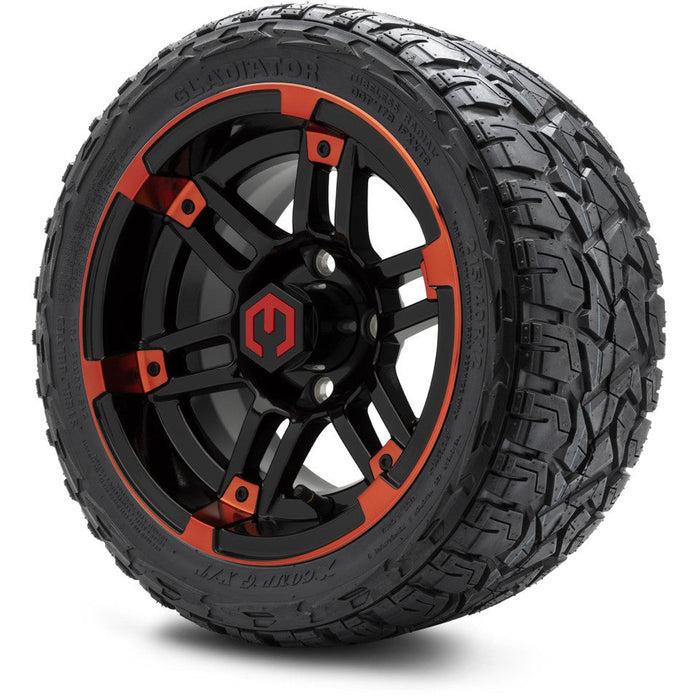 MODZ 12' Aftershock Red & Black - Tire and Wheel Combo