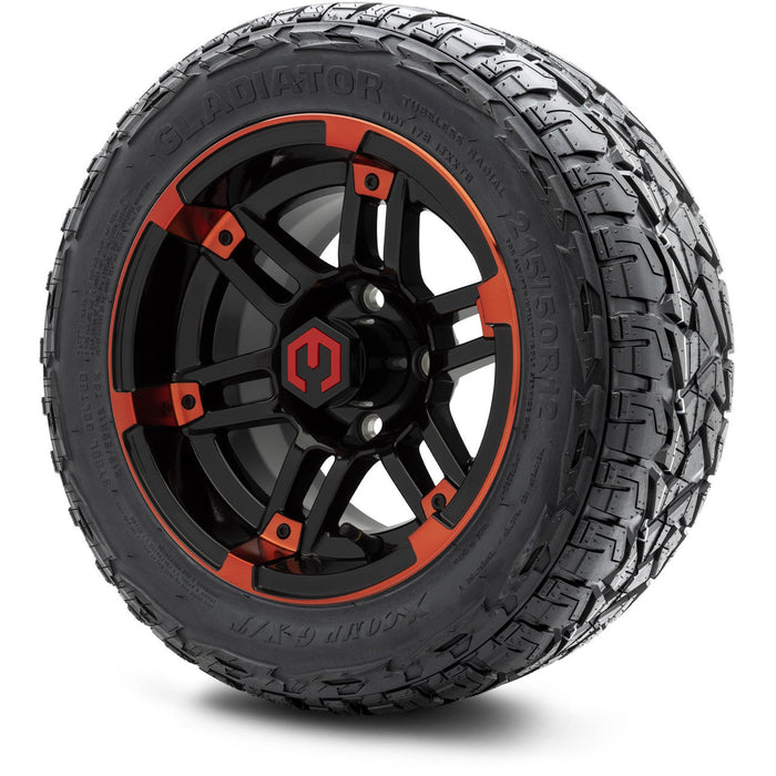 MODZ 12' Aftershock Red & Black - Tire and Wheel Combo