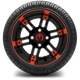 MODZ 12" Aftershock Red and Black Wheels & Street Tires Combo