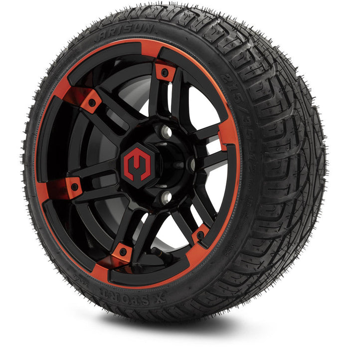 MODZ 12' Aftershock Red & Black - Tire and Wheel Combo