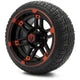 MODZ 12" Aftershock Red and Black Wheels & Street Tires Combo