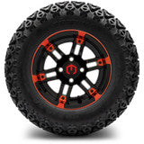 MODZ® 12" Aftershock Red and Black Wheels & Off-Road Tires Combo