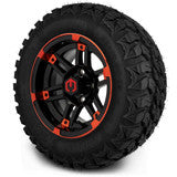 MODZ® 12" Aftershock Red and Black Wheels & Off-Road Tires Combo