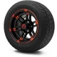 MODZ 12" Aftershock Red and Black Wheels & Street Tires Combo