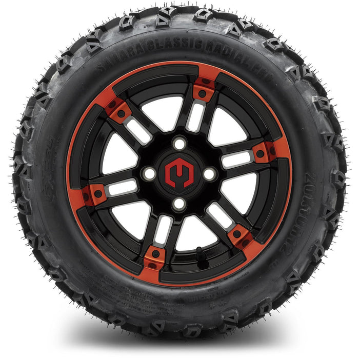 MODZ 12' Aftershock Red & Black - Tire and Wheel Combo