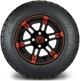 MODZ 12" Aftershock Red and Black Wheels & Street Tires Combo