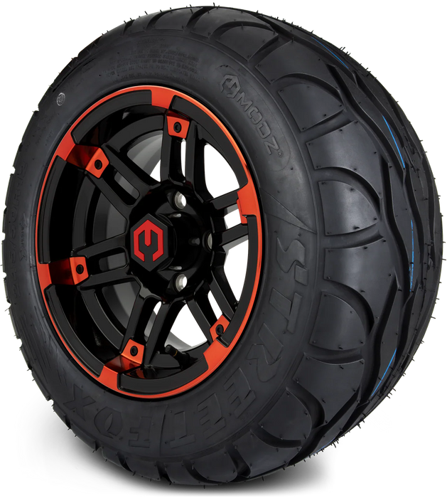 MODZ 12' Aftershock Red & Black - Tire and Wheel Combo