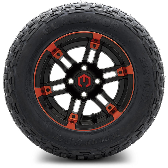 MODZ 12' Aftershock Red & Black - Tire and Wheel Combo