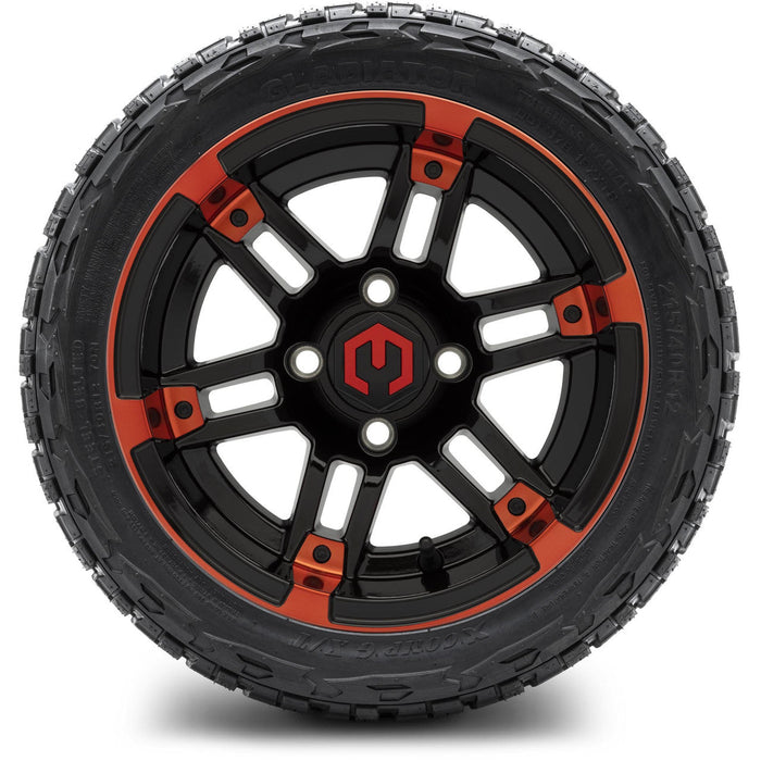 MODZ 12' Aftershock Red & Black - Tire and Wheel Combo