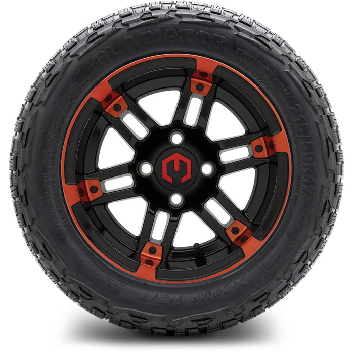 MODZ 12' Aftershock Red & Black - Tire and Wheel Combo