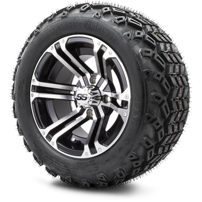 MODZ 12' Enforcer Machined Black - Tire and Wheel Combo
