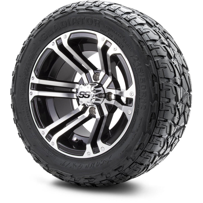 MODZ 12' Enforcer Machined Black - Tire and Wheel Combo
