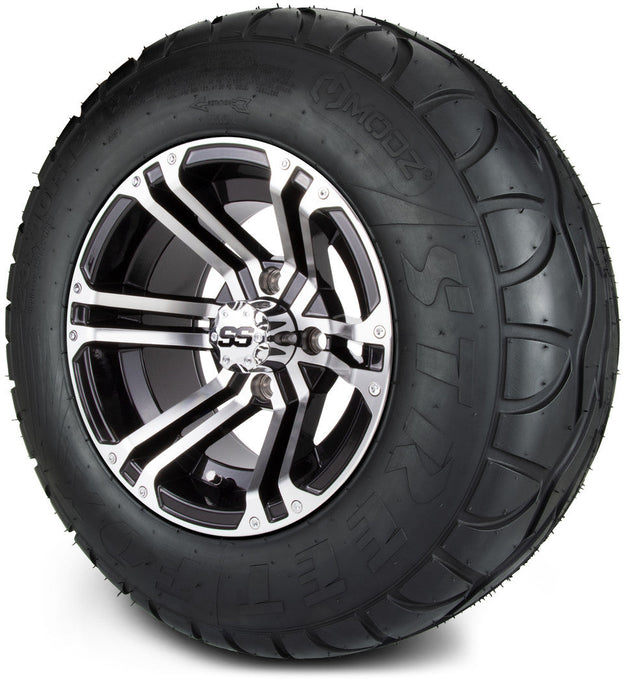 MODZ 12' Enforcer Machined Black - Tire and Wheel Combo