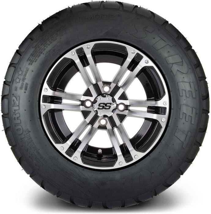 MODZ 12' Enforcer Machined Black - Tire and Wheel Combo
