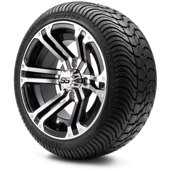 MODZ 12' Enforcer Machined Black - Tire and Wheel Combo