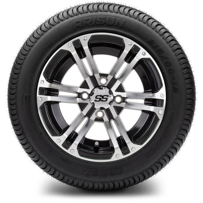 MODZ 12' Enforcer Machined Black - Tire and Wheel Combo