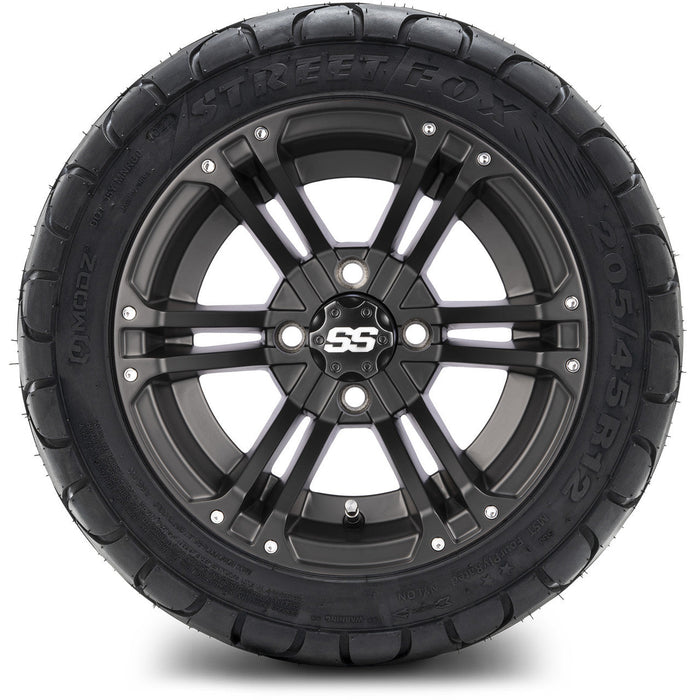 MODZ 12' Enforcer Matte Black - Tire and Wheel Combo