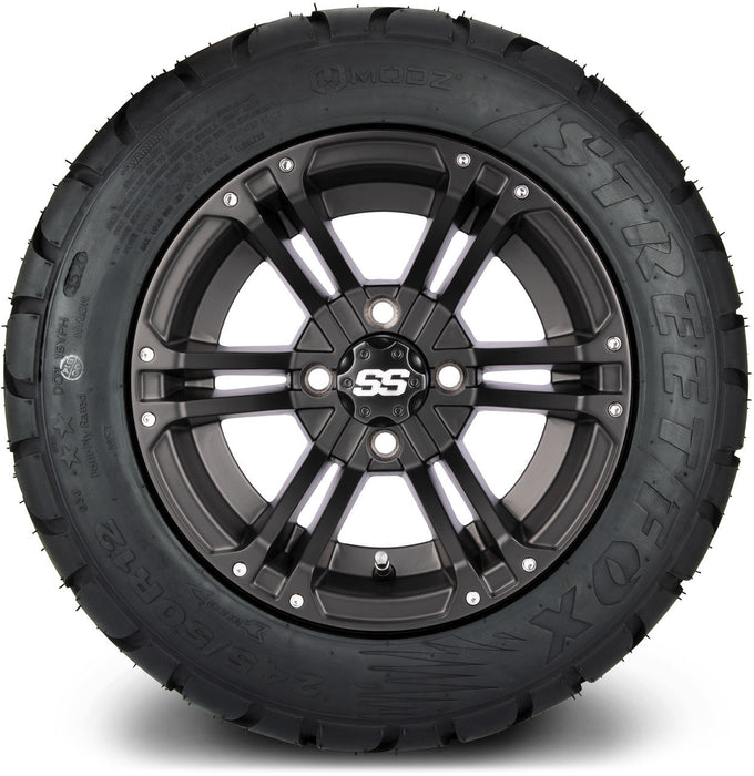 MODZ 12' Enforcer Matte Black - Tire and Wheel Combo