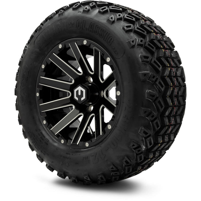 MODZ 12' Mauler Glossy Black - Tire and Wheel Combo