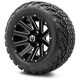 MODZ® 12" Mauler Glossy Black with Ball Mill Wheels & Off-Road Tires Combo