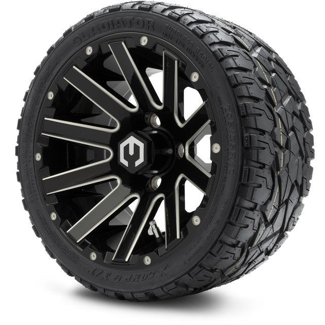MODZ 12' Mauler Glossy Black - Tire and Wheel Combo