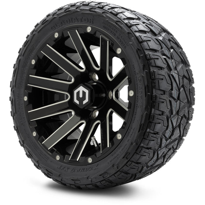 MODZ 12' Mauler Glossy Black - Tire and Wheel Combo