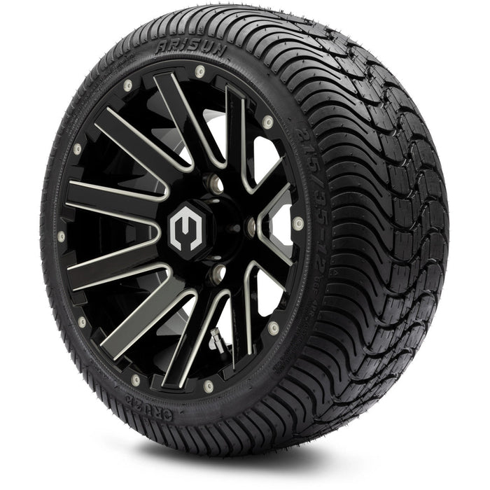 MODZ 12' Mauler Glossy Black - Tire and Wheel Combo