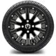 MODZ 12" Mauler Glossy Black with Ball Mill Wheels & Street Tires Combo