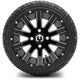 MODZ 12" Mauler Glossy Black with Ball Mill Wheels & Street Tires Combo