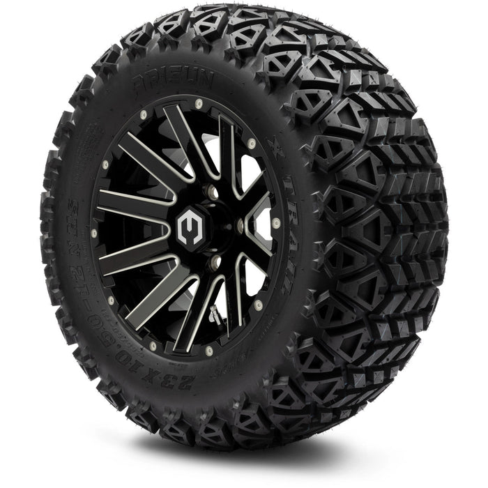 MODZ 12' Mauler Glossy Black - Tire and Wheel Combo