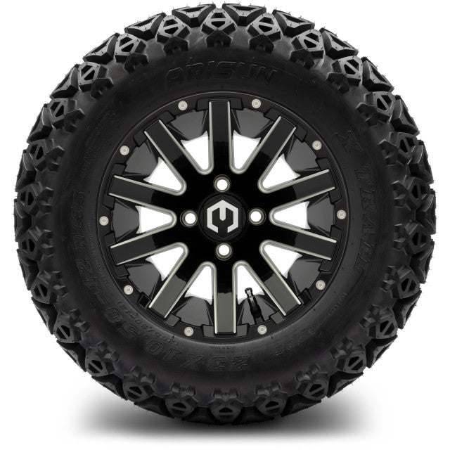 MODZ 12' Mauler Glossy Black - Tire and Wheel Combo