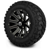 MODZ® 12" Mauler Glossy Black with Ball Mill Wheels & Off-Road Tires Combo