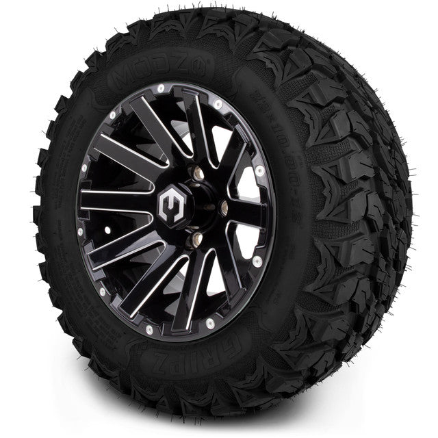 MODZ 12' Mauler Glossy Black - Tire and Wheel Combo