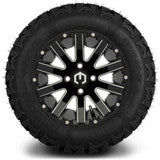 MODZ® 12" Mauler Glossy Black with Ball Mill Wheels & Off-Road Tires Combo