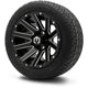 MODZ 12" Mauler Glossy Black with Ball Mill Wheels & Street Tires Combo