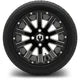 MODZ 12" Mauler Glossy Black with Ball Mill Wheels & Street Tires Combo