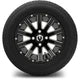 MODZ 12" Mauler Glossy Black with Ball Mill Wheels & Street Tires Combo