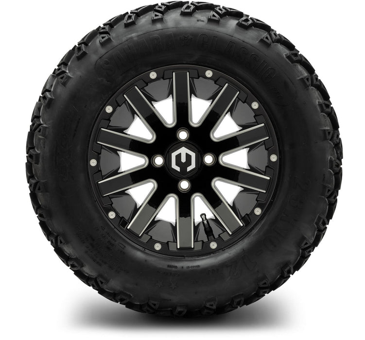 MODZ 12' Mauler Glossy Black - Tire and Wheel Combo