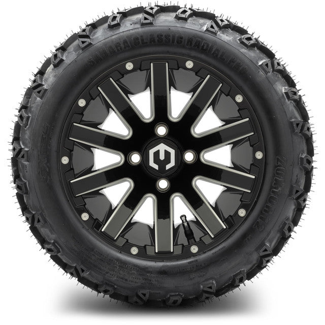 MODZ 12' Mauler Glossy Black - Tire and Wheel Combo