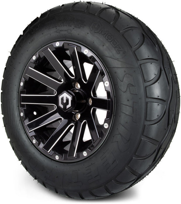 MODZ 12' Mauler Glossy Black - Tire and Wheel Combo