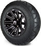 MODZ® 12" Mauler Glossy Black with Ball Mill Wheels & Off-Road Tires Combo