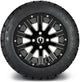 MODZ 12" Mauler Glossy Black with Ball Mill Wheels & Street Tires Combo