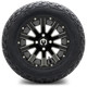 MODZ® 12" Mauler Glossy Black with Ball Mill Wheels & Off-Road Tires Combo